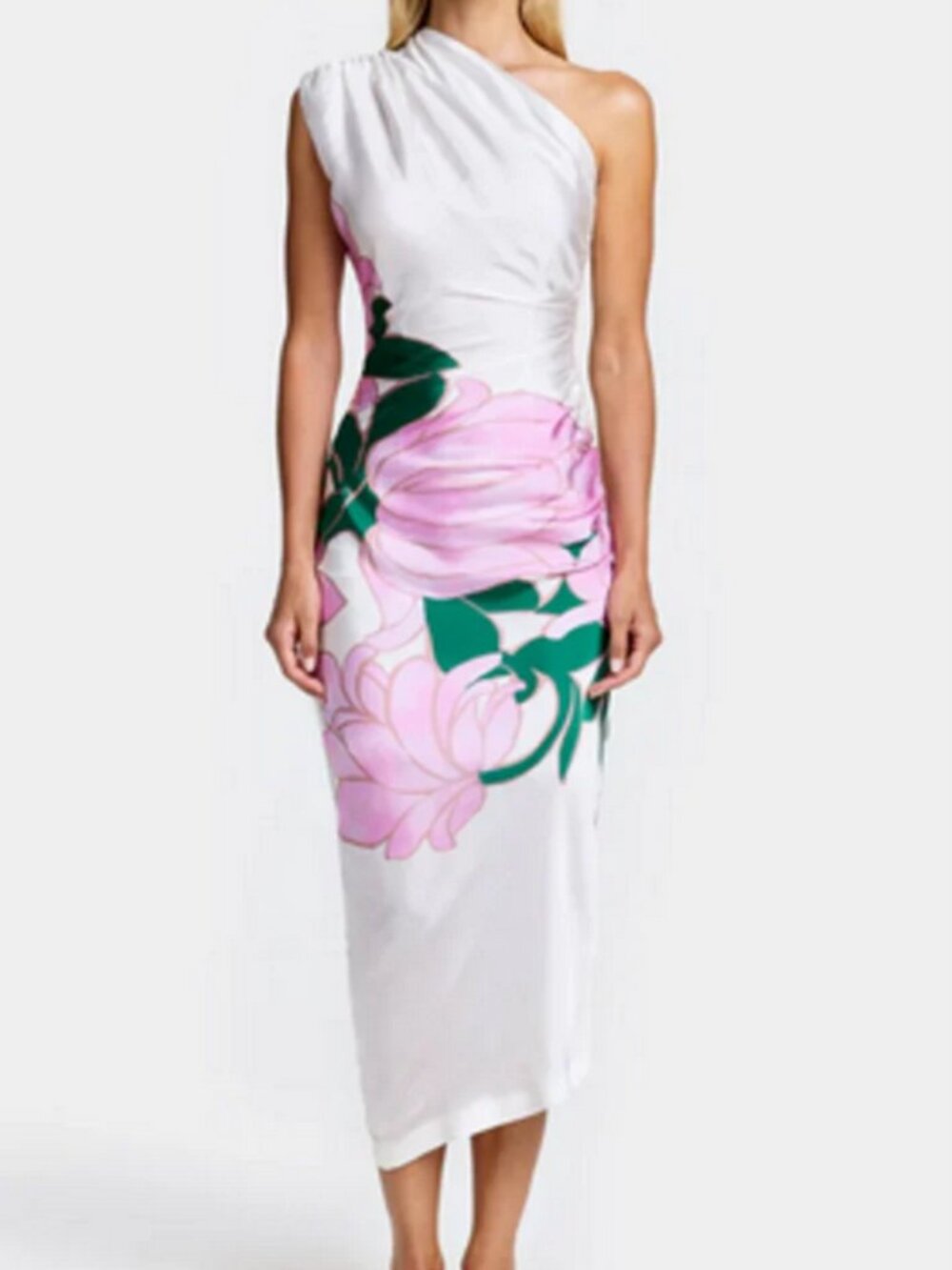 SMYTHE Single Shoulder Dress - Pink Magnolia